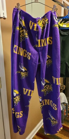 NFL Team Apparel Minnesota Vikings Men's All Over Print Sleepwear Pajama Pants M Cover
