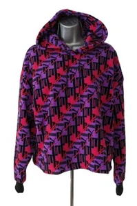 Puma XTG Hoodie NWT Small S Purple and Pink All Over Print Cropped Fleece - Picture 1 of 11