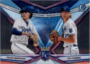 2021 Bowman Chrome Draft Franchise Futures #FF7 Frank Mozzicato Ben Kudrna  - Picture 1 of 2