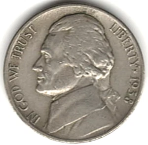 1938 D Jefferson nickel in EXTRA FINE condition ~ SEE THE SCAN     stk n1 - Picture 1 of 5