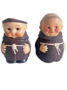 GOEBEL Friar Tuck Monks Creamer Sugar Set S 141/0 Z37 Vtg Religious Gift German - Picture 1 of 7