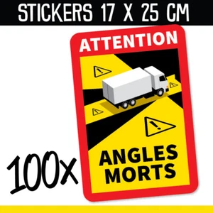 100 x LKW AUFKLEBER LKW TOTER WINKEL NORM 2021 Offiziell AUFKLEBER - Bild 1 von 2