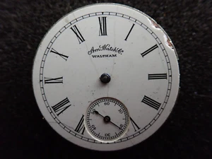 VINTAGE 1 SIZE "ROYAL B" WALTHAM H.C POCKET WATCH MOVEMENT - NOT RUNNING - Picture 1 of 2