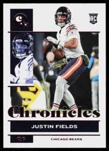 2021 Panini Chronicles Justin Fields #19 FOOTBALL Chicago Bears Pink - Picture 1 of 2