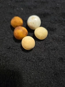 Artefactos indios auténticos canicas de piedra de Ohio 5 en total - Imagen 1 de 9