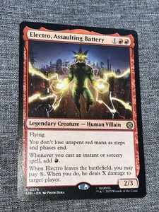 MTG Electro, Assaulting Battery, NM/M Regular Marvel's Spider-Man 0076 SPM - Picture 1 of 2