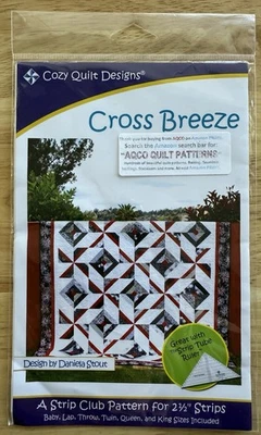 Quilt Pattern by Cozy Quilt Designs Cross Breeze A Strip Club Pattern - Image 1 of 2