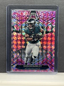 Mosaico Panini 2024 Saquon Barkley camuflaje rosa mosaico Prizm #177 Eagles - Imagen 1 de 2