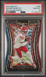 Suite Select Xavier Worthy Rookie 2024 nivel tricolor/149 PSA 10 - Imagen 1 de 2