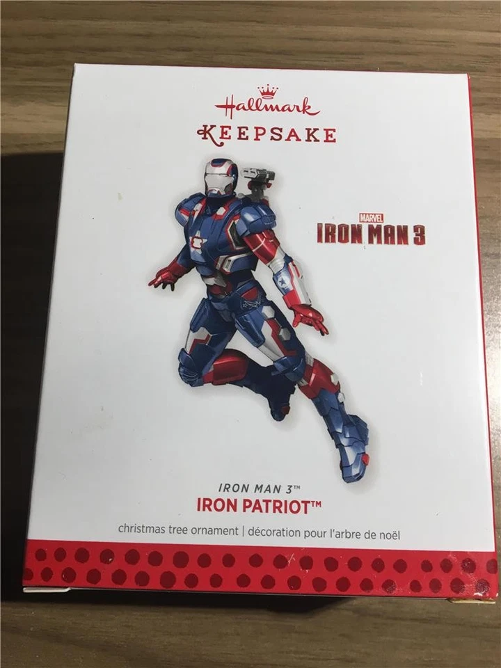 Hallmark Keepsake Ornament Iron Patriot Iron Man 3 2013 MIB Marvel Comics Hero