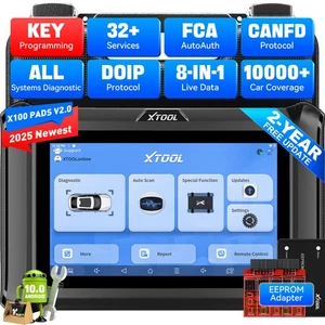 XTOOL X100 PADS V2.0 Bidirectional Diagnostic Scanner IMMO Key Programmer Tool - Picture 1 of 14