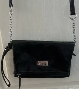 Kenneth Cole Reaction Crossbody Bag Black , Multiple Pockets. Pre- Owned - Picture 1 of 6