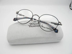 Gafas Vivienne Westwood 40-0009-03-48 marco de metal gris negro con estuche - Imagen 1 de 5