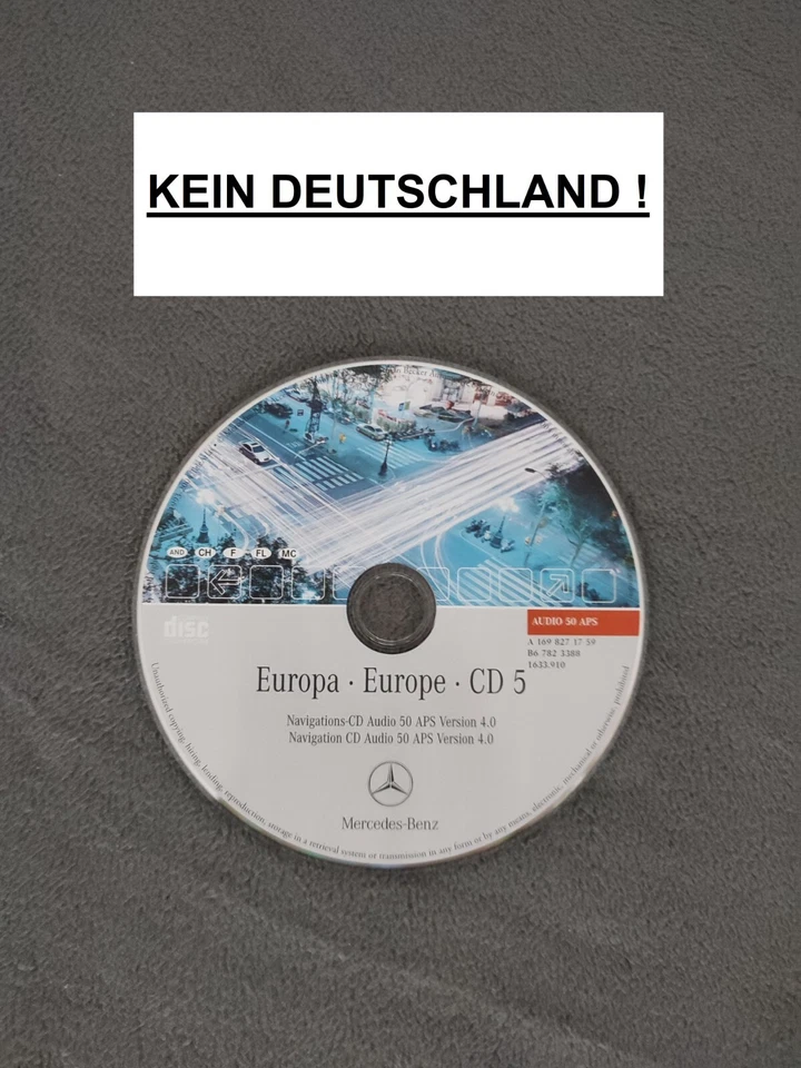 Mercedes Navigation CD AUDIO 50 APS NTG2 FRANCE SUISSE SCHWEIZ 2004 Version 4.0 - Bild 1 von 2