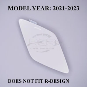 Front Bumper Tow Hook Cover For Volvo XC60 MK2 2021-2023 Crystal White Pearl 707 - Picture 1 of 6