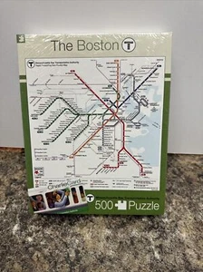 NY Puzzle Company Boston T MBTA 19" X 19" 2018 500 Piece New Sealed Charlie Card - Picture 1 of 6
