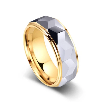 Fashion Men's Ring Men Band Diamond-shaped Fashion Gold Ring For Gift - Image 1 of 4