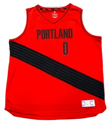 Fanatics Damian Lillard Jersey Portland Trailblazers #0 Men’s 2XL Red - Image 1 of 4