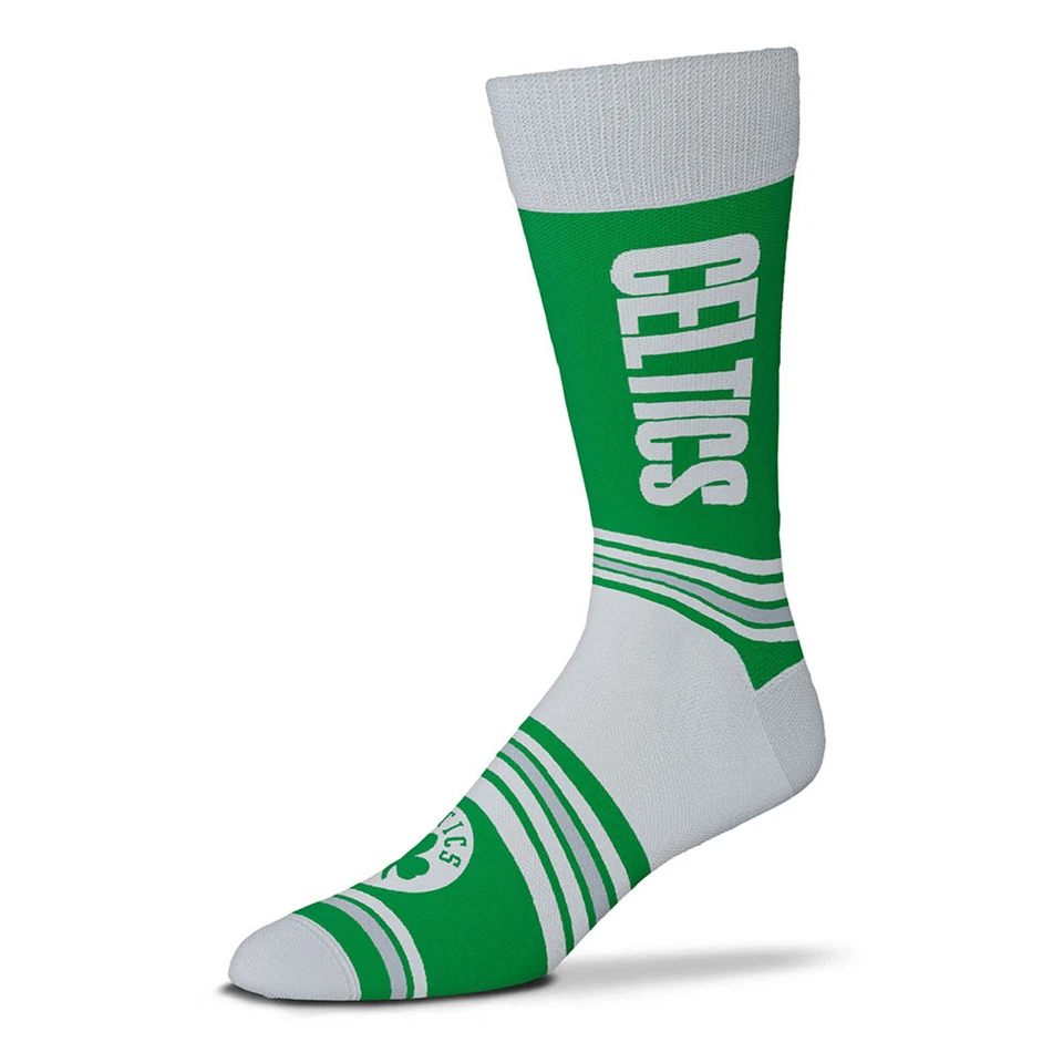 PARKWAY Boston Celtics NBA Mens Large Socks One Size Fits Most White Green Shamrock Gift