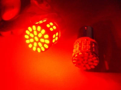 2 Ford AMC #89 vermelho 12V interior lâmpada de cortesia lâmpadas LED lâmpada de estacionamento 1156 novo na caixa - Imagem 1 de 4