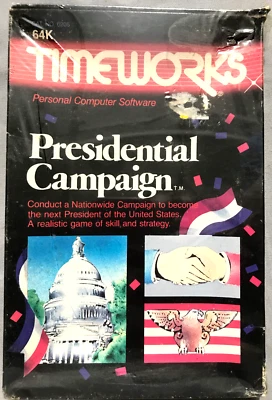 NEW! Timeworks Presidential Campaign  Commodore 64 Floppy Disk 1983 shopworn box - Image 1 of 4