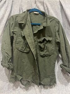 Boys Army Style Jacket Size XS Fits Like Adult XS Olive Drab Color