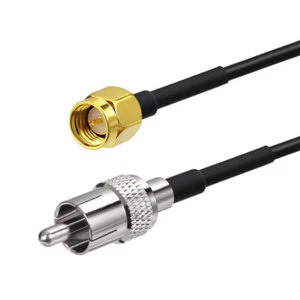 SMA-Stecker auf RCA-Phono-Stecker, 1 m, Pigtail, RG174-Kabel, SDRPlay HackRF RTL - Picture 1 of 4