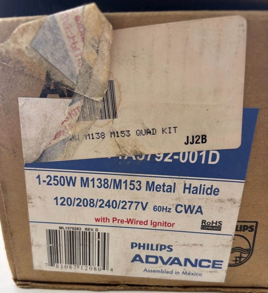 HALOGENUROS METÁLICOS PHILIPS ADVANCE 71A5792001D Foto 1 de 4