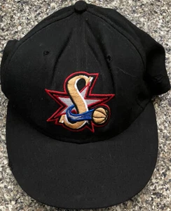 NBA Philadelphia 76ers Embroidered “S” New Era Hat Black Hat Size 7 1/8 - Picture 1 of 5