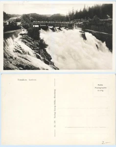 Trondhjem Nedre Lerfoss Norway Waterfall Power Company RPPC Real Photo Postcard - Picture 1 of 1