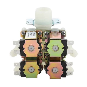 Plastic Electric Solenoid Valve Normally Closed 1 In 4 Out For Water Dra - Picture 1 of 5