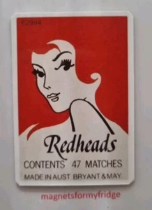 REDHEADS MATHCES 1980's DESIGN COLLECTABLE FRIDGE MAGNET - M762 LA - Picture 1 of 1