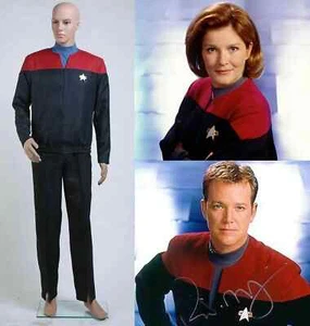 Star Trek Voyager Command Uniform Red Full Set Halloween Cosplay Costume - Picture 1 of 8