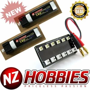Combo NZ HOBBIES 1S 3.7V 180mAh 45C (2pcs) Lipo Battery w/Parallel Charging Boar - Picture 1 of 1