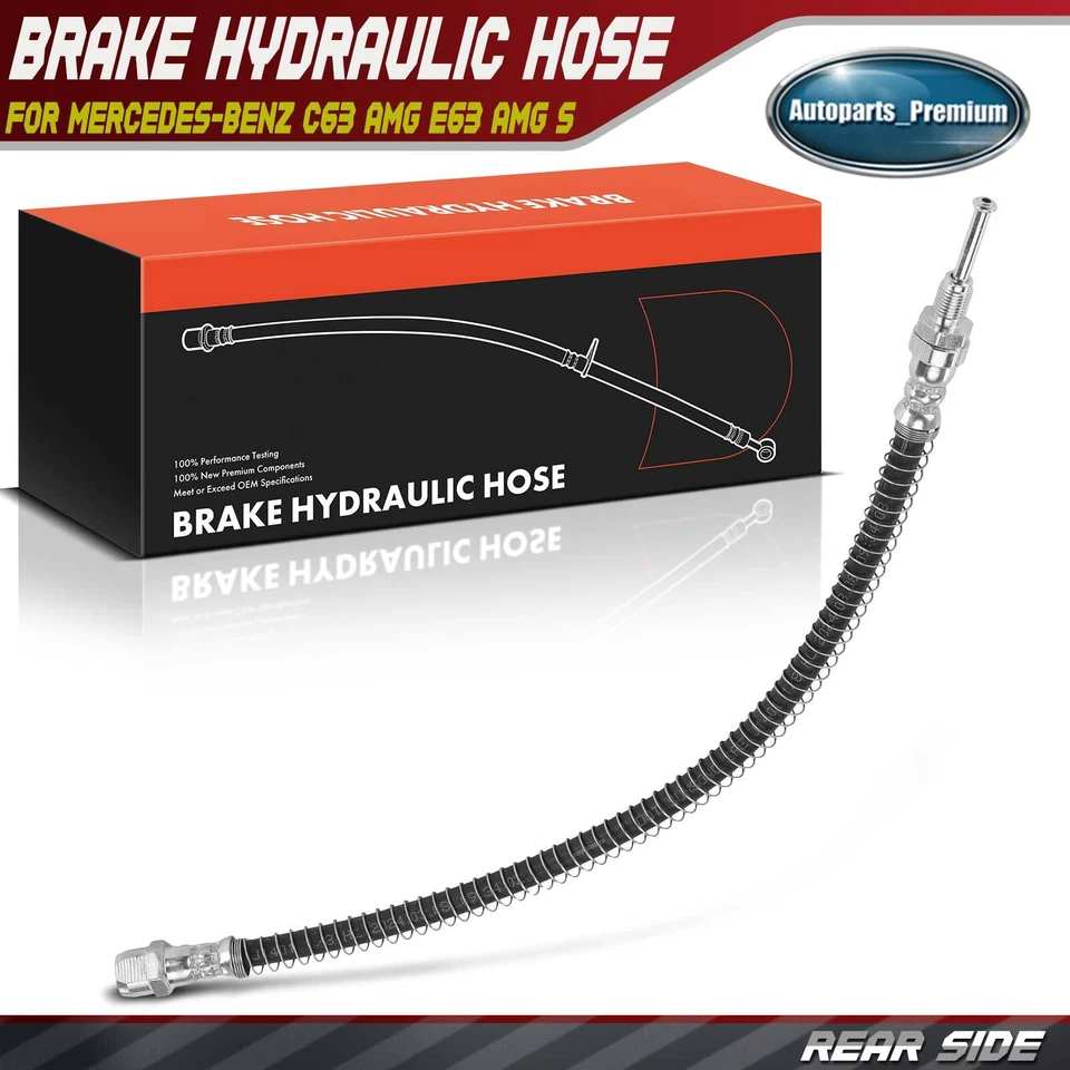 Manguera hidráulica de freno lateral izquierdo o derecho trasero para Mercedes-Benz C63 AMG E63 AMG S Foto 1 de 4