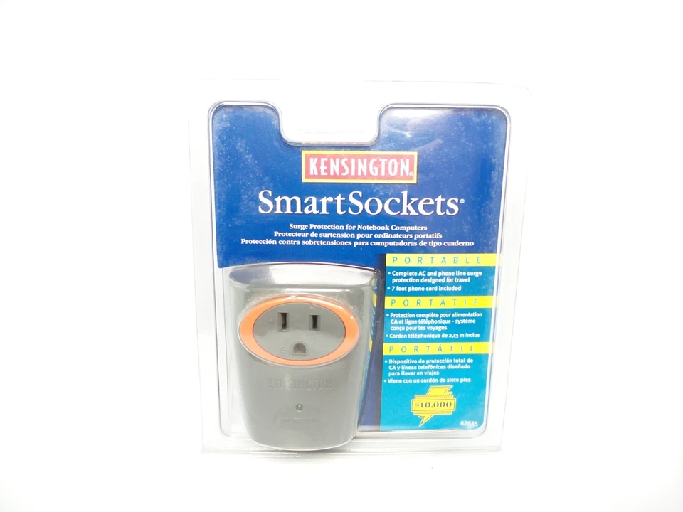 NEW KENSINGTON "SMART SOCKETS" SURGE PROTECTION FOR NOTEBOOK Laptops - Image 1 of 1