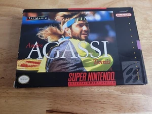 Andre Agassi Tennis (Super Nintendo SNES) Complete in Box Excellent condition - Picture 1 of 16