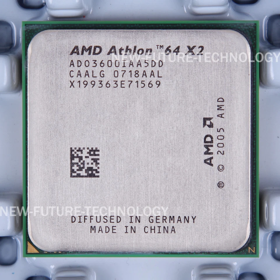 AMD Athlon 64 X2 3600+ (ADO3600IAA5DD) CPU 1000 MHz 1.9 GHz Socket AM2 65W - Image 1 of 1
