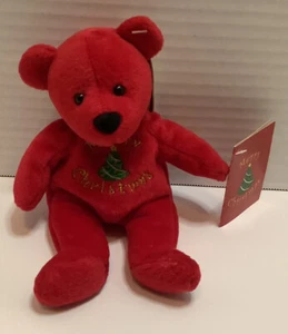 Mary Meyer 2001 Christmas Beanie Bear - Picture 1 of 4