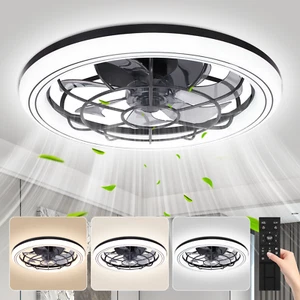 Lámpara de techo LED inteligente ventilador de techo + lámpara aplicación control remoto regulable - Imagen 1 de 9