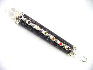 BUTW Espinela Roja en Matriz de Espinela Negra 6 5/8" Varita Receptor 7 Chakras Gema 1129K - Imagen 1 de 4