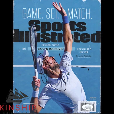 Novak Djokovic signed 2024 Sports Illustrated Magazine JSA COA Tennis Auto E245 - Image 1 of 4