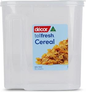 Décor 072071-004 Cereal Container, 5 L, Clear - Picture 1 of 12