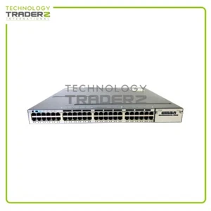 WS-C3750X-48PF-S V05 Cisco 3750X 1GbE 48-Ports PoE+ Network Switch W/ 2x PWS - Picture 1 of 2