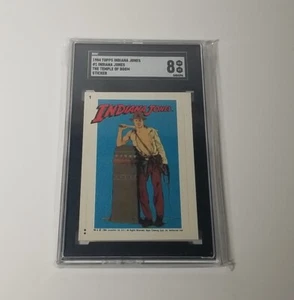 1984 Topps Indiana Jones "Temple of Doom" Sticker #1 Indiana Jones SGC 8 - Picture 1 of 2