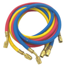 TUBO FLESSIBILE PER GAS REFRIGERANTE 1/4 SAE R22 R407 R12 R502 CON PREMISPILLO F