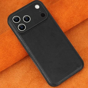 Premium Leather Phone Case For iPhone Air 17 16 15 14 Pro Max Shockproof Cover - Picture 1 of 32