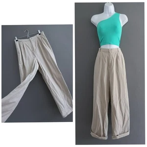 Banana Republic beige khaki cotton chino Trousers 12 M 30 W - Picture 1 of 8