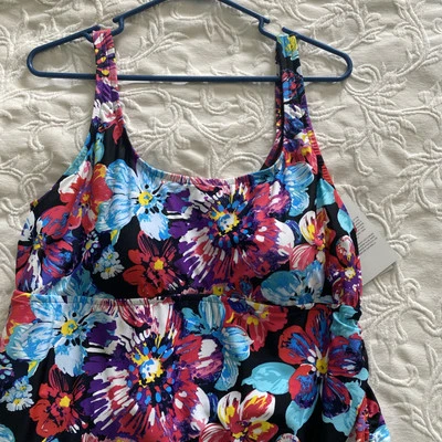 Traje de baño azul de una pieza para mujer 20W, NUEVO Foto 1 de 4