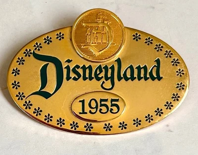 Disneyland 1955 Replica Name Tag Brass Cast Member Exclusive Pin. LE of 3000!! - Image 1 of 3